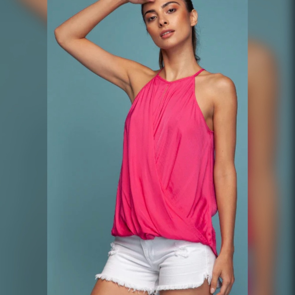 Bloused Bottom Surplice Tank